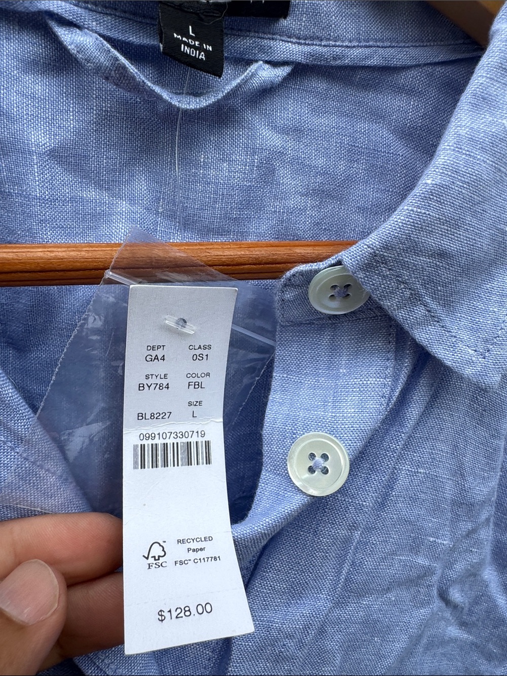 J. Crew linen capitaine shirt dress NWT - Picture 4 of 9